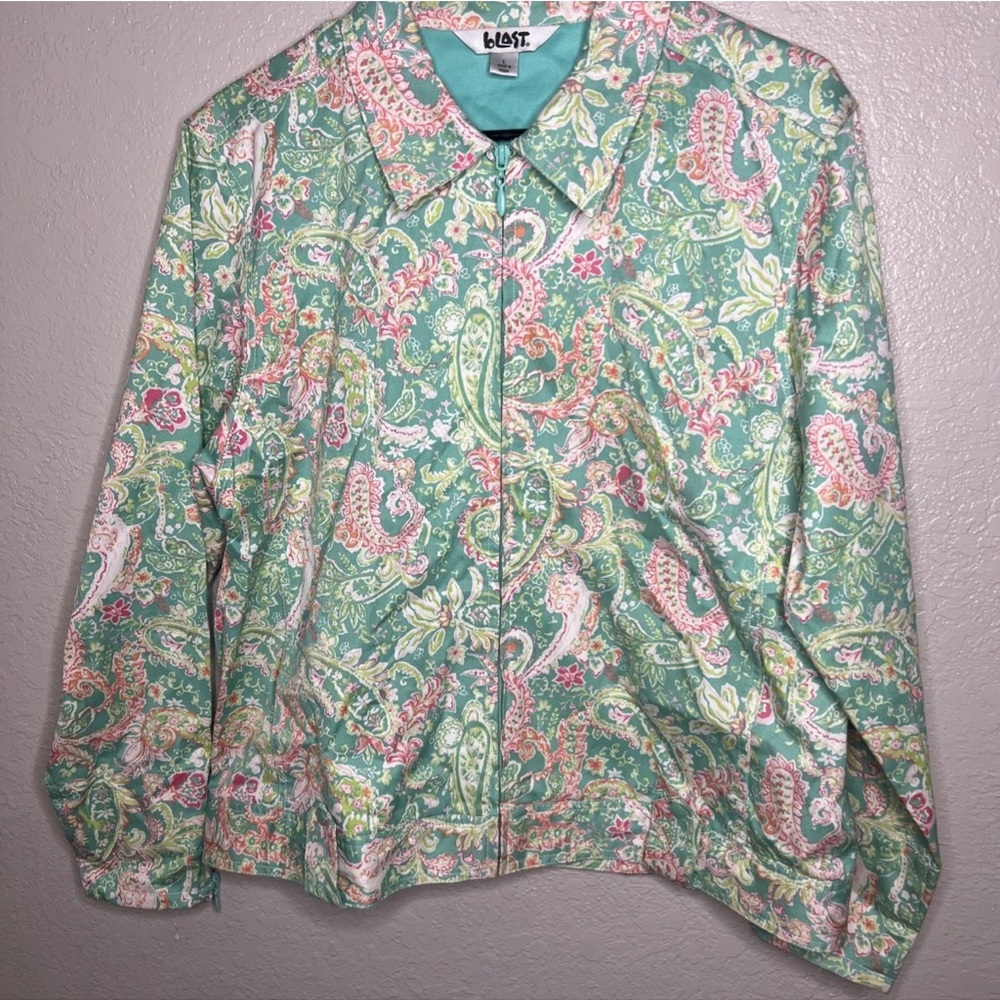 Blast Vintage Paisley Women’s  Jacket. Sz L. 100% Cotton.